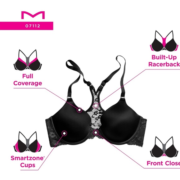 NWT Maidenform Womens One Fab Fit Everyday Full Coverage Racerback Bra 38C (148) - Picture 15 of 16